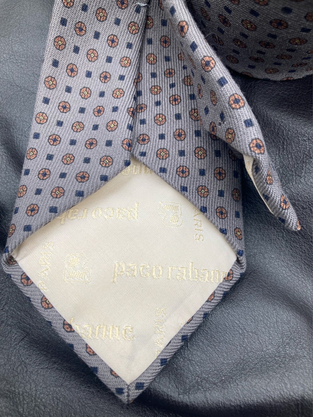 PACO RABANNE Wool Grey Vintage Tie - Picture 3 of 5